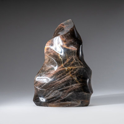 Genuine Polished Black Moonstone Flame Freeform (2.2 Lbs)