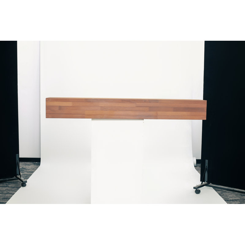 Manteau de cheminée 72 "en bois rustique - Tablette flottante murale pour décor de salon de ferme, Marron clair, 72"