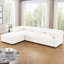 Canapé modulaire en L rembourré avec repose-pieds avec rangement en L-288154873