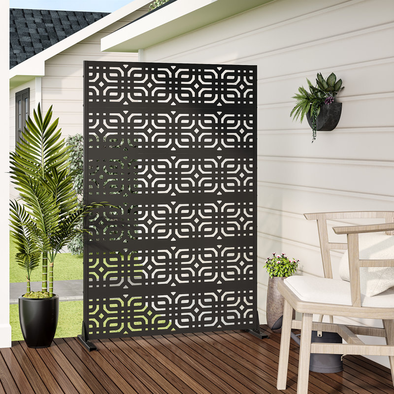 72"x 47" Outdoor Rectangular Metal Privacy Screen