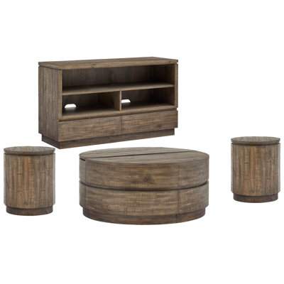 Beaston Round Lift Top Cocktail Table With 2 Accent End Table And Console Sofa Table