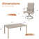 63" Outdoor Dining Set with Rectangular Dining Table and 6 PVC-coated polyester Swivel Dining Chairs