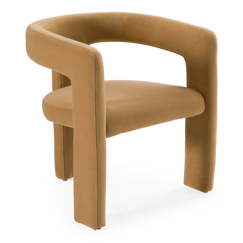 Stevie Velvet Dining Chair, Tan