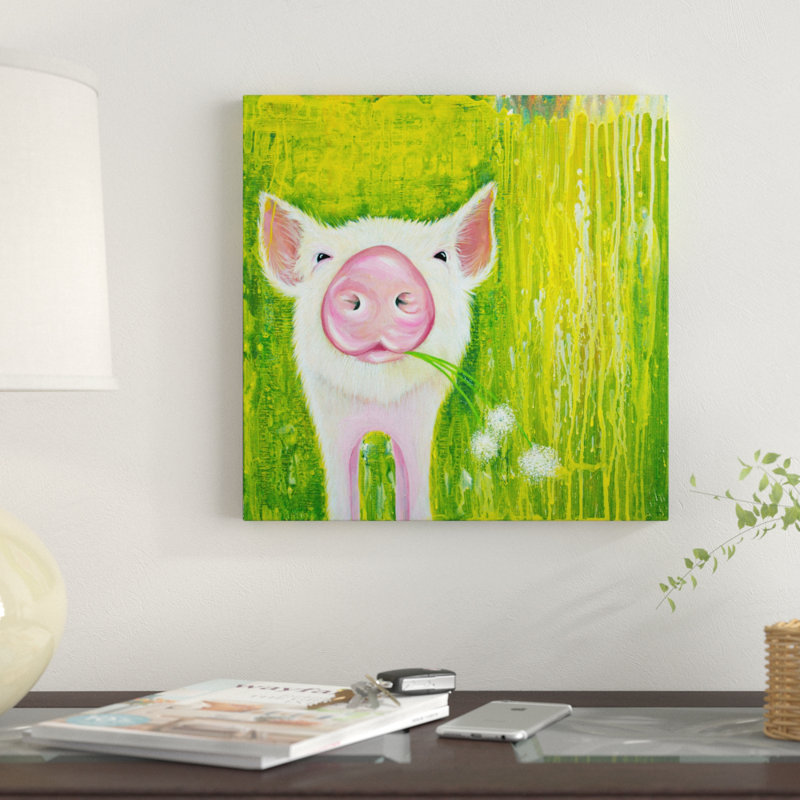 « porc », impression sur toile tendue, H 14 po x l 14 po