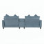 Canapé modulaire en chenille de 111 po avec deux repose-pieds amovibles et deux ports USB-129890748