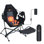Chaise de camping chauffante avec hamac avec repose-pieds, chaise berçante, haut dossier, porte-gobelet et banc d'alimentation (paquet de 1)