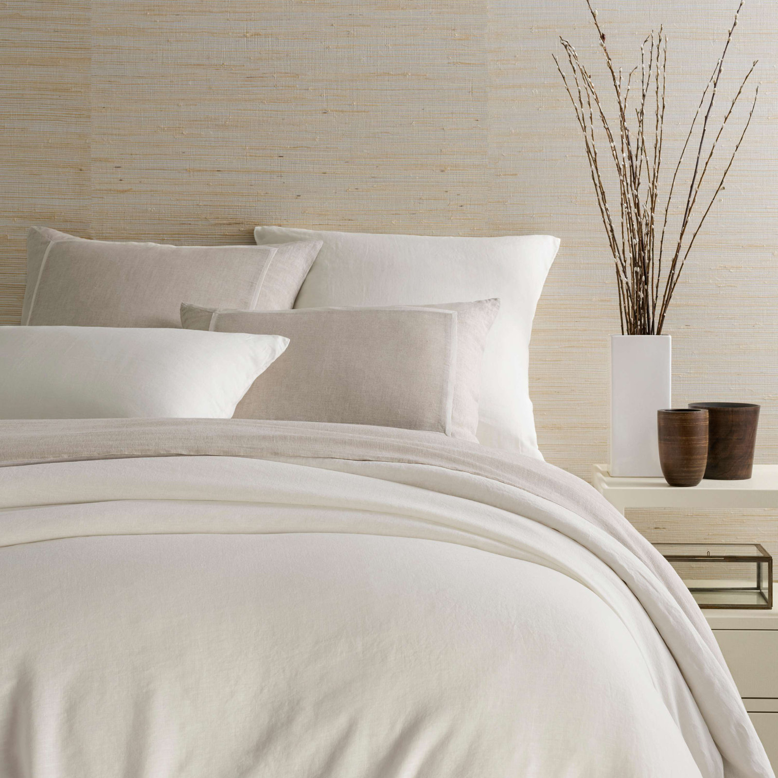 Lush Linen Duvet Cover, King Duvet Cover, Ivory