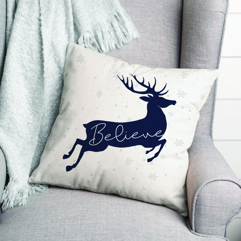  Housse et insert de coussin carré Believe Deer