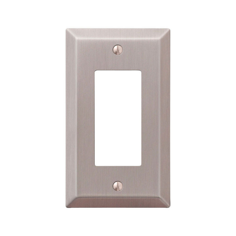 Plaque murale à bascule 1-gang Tindal, H 4,94 po x l 2,88 po x P 0,3 po, Nickel brossé