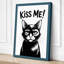 Kiss Me Cat Modern - Wrapped Canvas-684509775-684509785