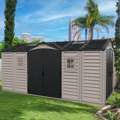 Apex Pro 15 ft. W x 8 ft. D Plastic Storage Shed