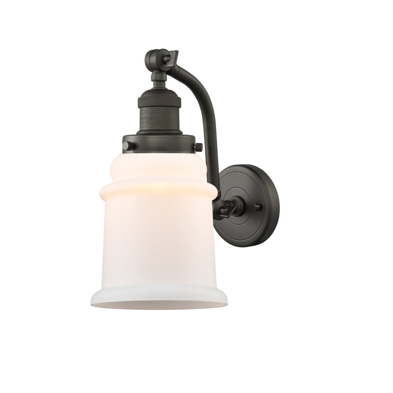 Alexandira Armed Sconce, Matte White Cased, Oil Rubbed Bronze, Incandescent