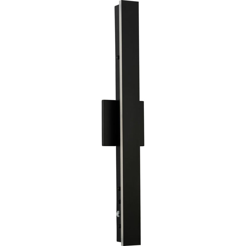 LED Matte Black Contemporary Outdoor Wall Light, 48" H x 2" W x 1.7" D
