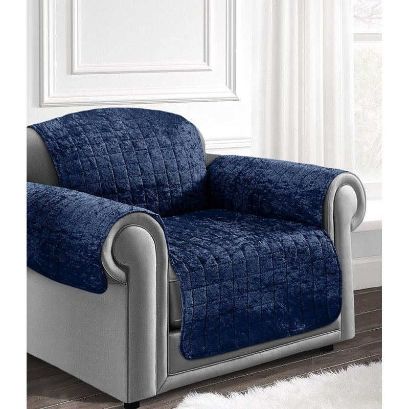 1 Seater Crushed Velvet, Navy
