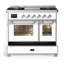 Majestic III Series 40 Inch Dual Fuel Range with 6 Sealed Burners, Griddle, in Mightnight Blue (Natural Gas, Chrome Trim)-765337245-765337237-765337239