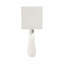 Lampe de table ovale ouverte en céramique blanche avec abat-jour en lin 27 po Latitude Run®