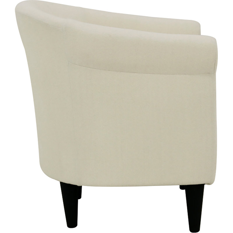 Liam Upholstered Barrel Chair, Chantel Pewter Performance Velvet