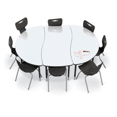 Hierarchy Creator HPL Whiteboard 8-Student Activity Table & Chair Set