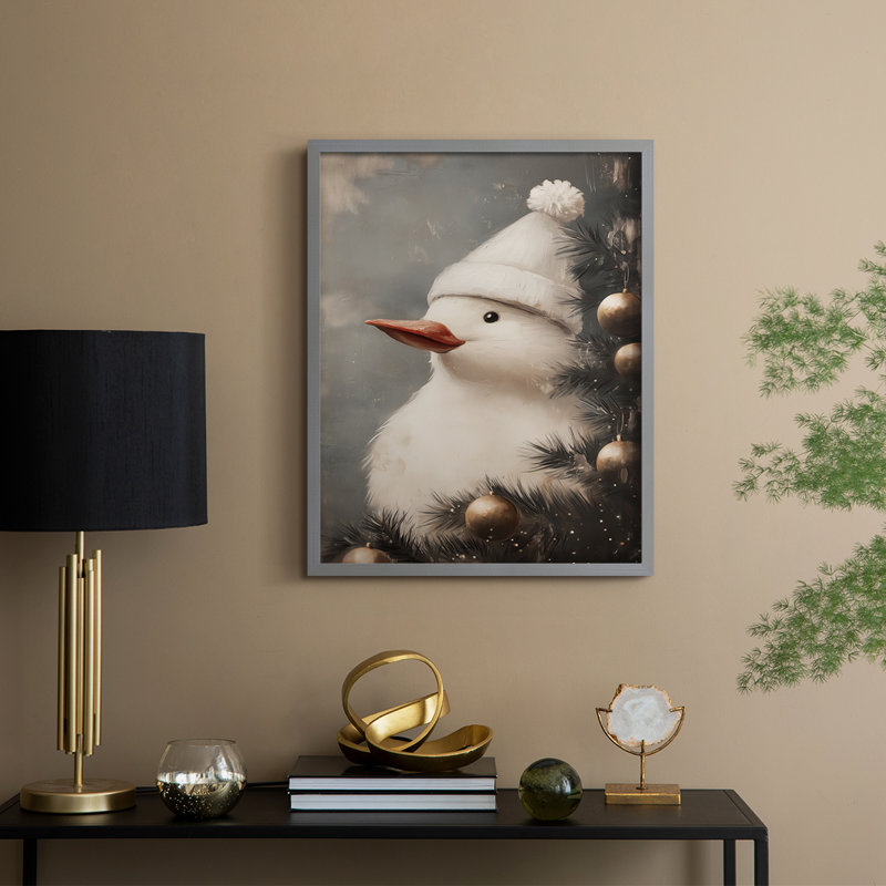 «Christmas Holiday Art», série 2-CD III, reproduction encadrée - bois massif, 21" H x 17" W, Grey