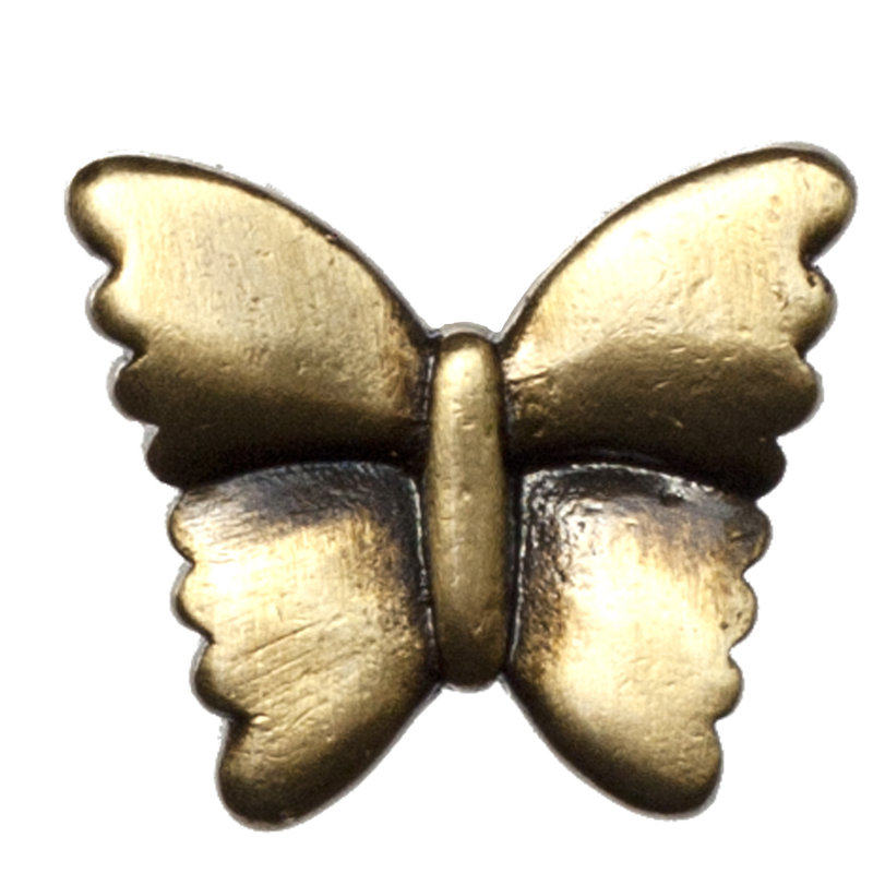 Poignée papillon fantaisie, Laiton, 1"