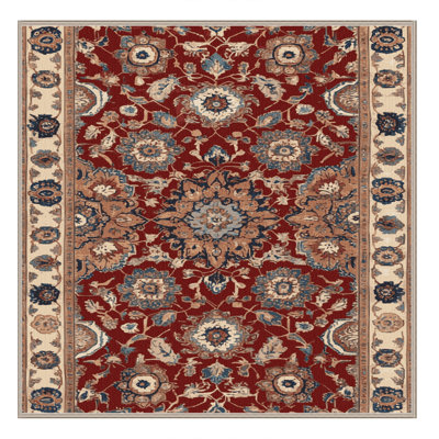Machine Washable Persian Brown Area Rug