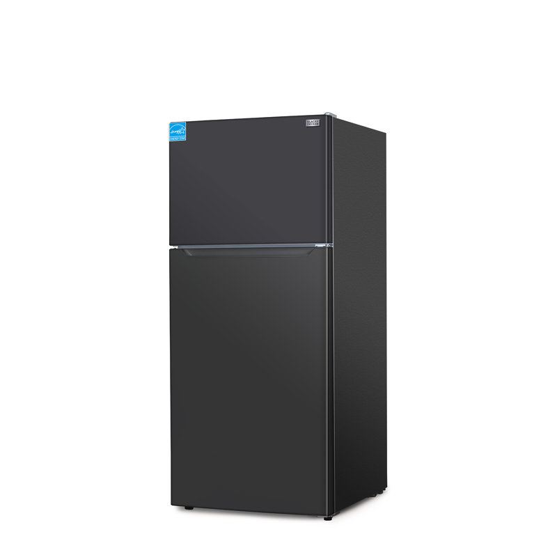 BLACK+DECKER 18.1 Cu. Ft. Top Mount Refrigerator with Ice Maker, 2-Door Refrigerator with Top Freezer, Freezer with Icemaker and Adjustable Temperature Control, ENERGY STAR, BR1810HIMB, Black