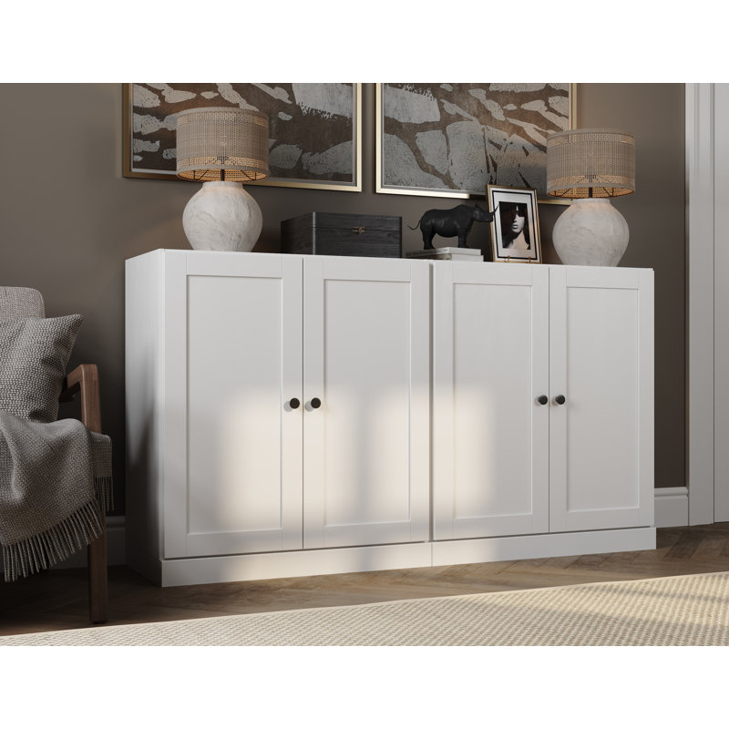 Buffet 64 "avec portes Shaker et tablettes réglables Palace Imports, Blanc