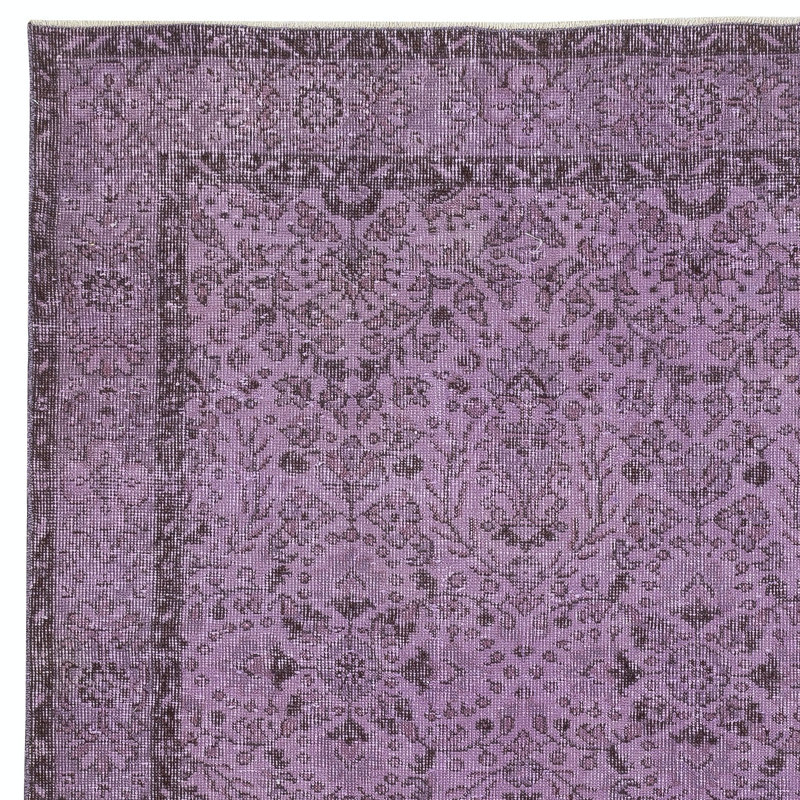 Tapis turc moderne à motif floral noué à la main 5,7 x 9,6 pi