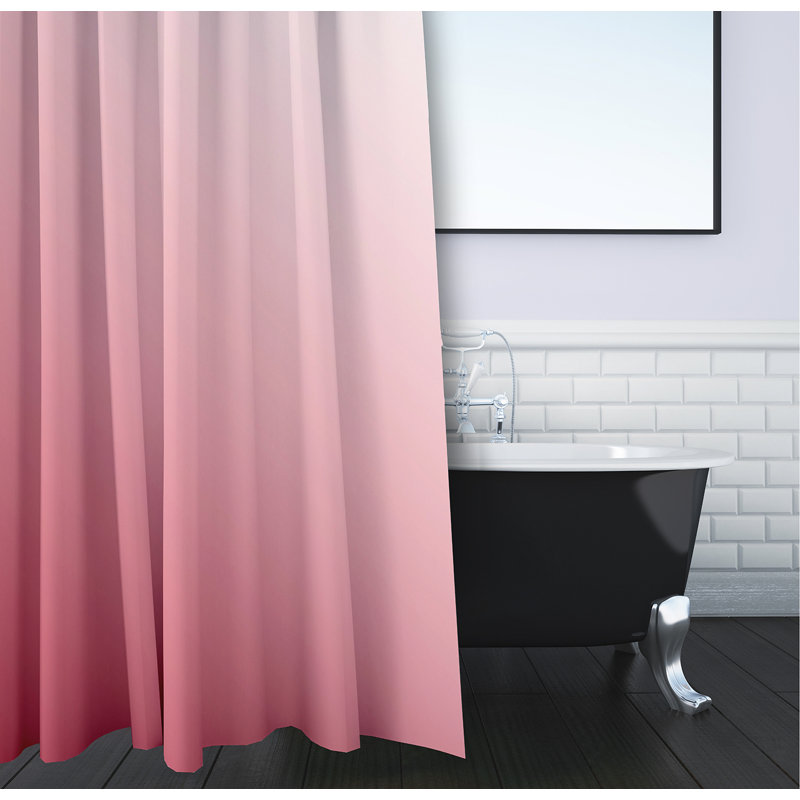 Rideau de douche simple Clifford, Corail