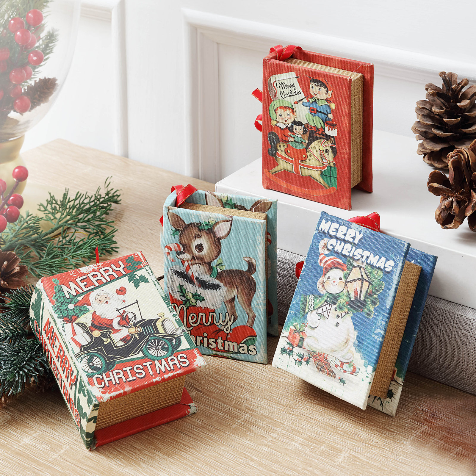 3.75" Set of 4 Nostalgic Musical Songbooks