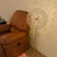 Chic Flower Ball Floor Lamp - Standing Light with Brushed Gold Base for Living Room