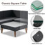 Ensemble modulaire d'extérieur en osier 4 pièces avec coussins colorés-1777849138
