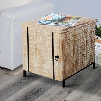 Blim Solid Wood Nightstand in White