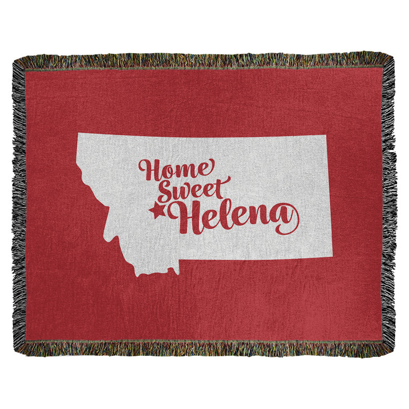 Jeté en coton hélène montana, 37 po x 52 po, Rouge