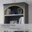 Bibliothèque arquée de 76 po de hauteur, grande étagère arquée à 5 niveaux avec tablettes réglables, avec rangement et tablettes ouvertes-1496996994-1493302141-1499794080