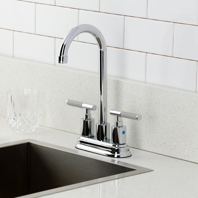 Kingston Brass Kaiser Two-Handle 2-Hole Deck Mount Bar Faucet