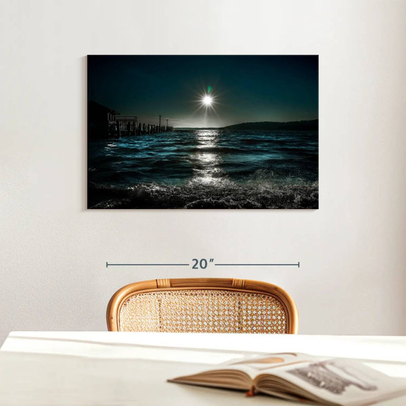 Ombres du lac Léman à Alvord, H 16 po x l 24 po