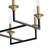 8 - Light Black And Gold Candle Style Simple Metal Chandelier