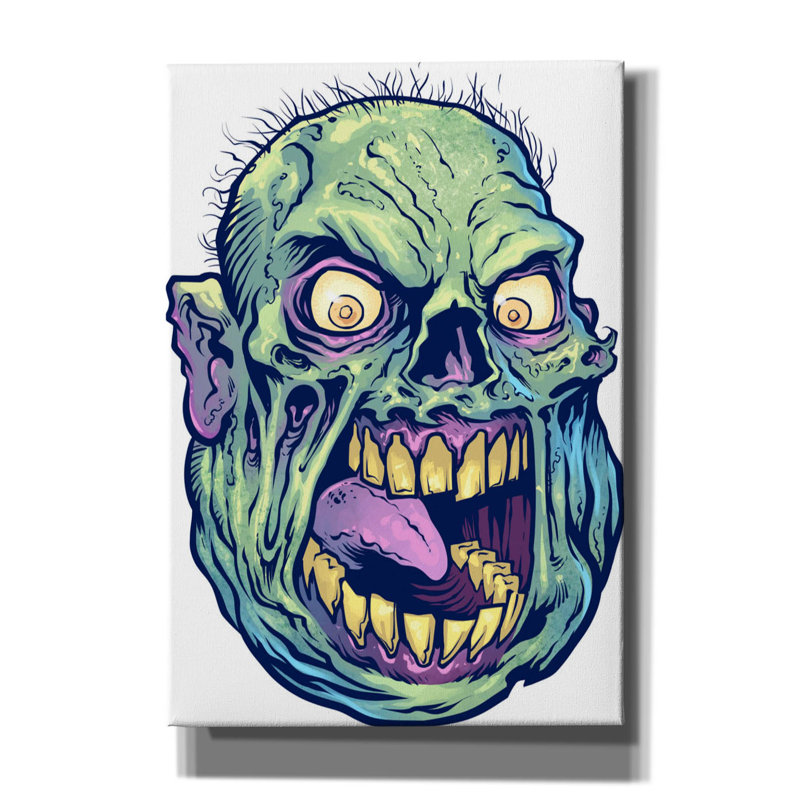 «Deseret Zombie», tête 12 sur toile, H 26 po x l 18 po x P 0,75 po