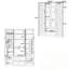 Grand garde-manger de style campagnard moderne de 53,2 po avec portes en acrylique et tablettes réglables-124512701