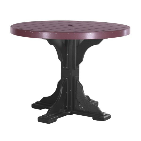 Table ronde 42 po Tillo, Noir, Bois de cerisier, l 48,25 po x L 48,25 po x H 30,25 po