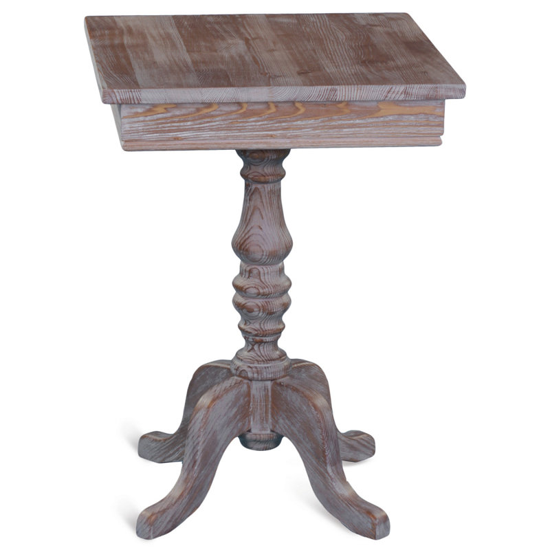 Cheatham Solid Wood Pedestal End Table