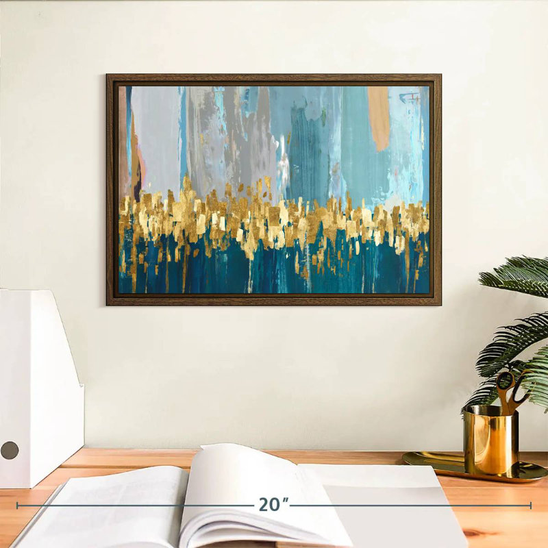 Starlight, 13 po x 9 po, Cadre flottant noyer