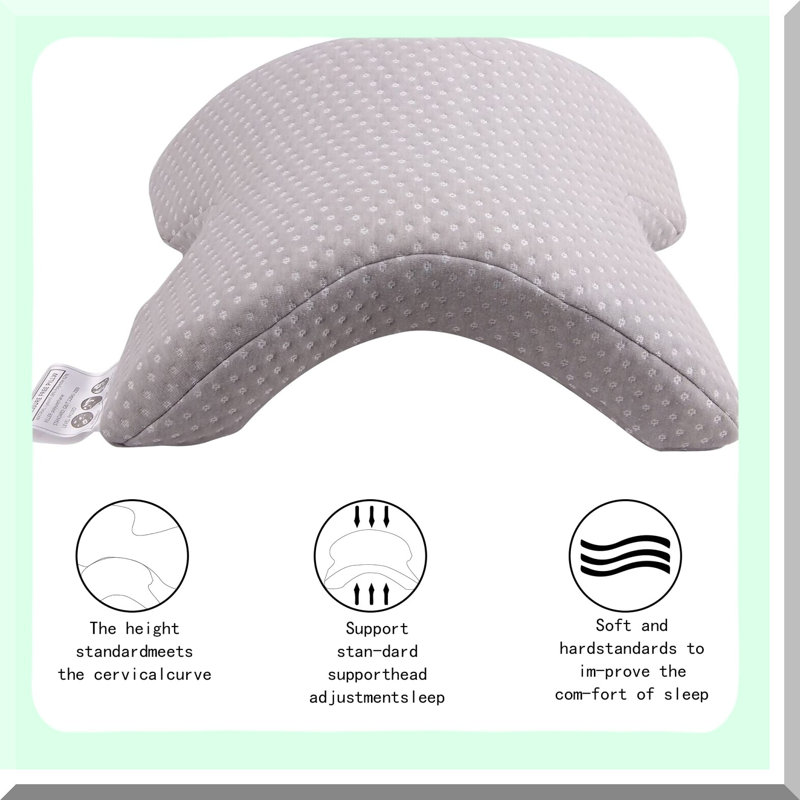 SleepEase Duo Comfort Pillow - Memory Foam Neck Support for Couples. Orthopedic Tunnel Pillow for Side, Back, Stomach Sleepers. Relieve Neck & Shoulder Pain.