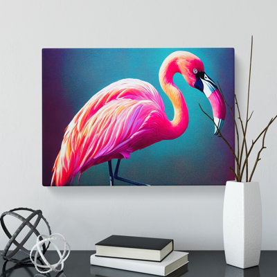 Effervescent Flamingo - Wrapped Canvas