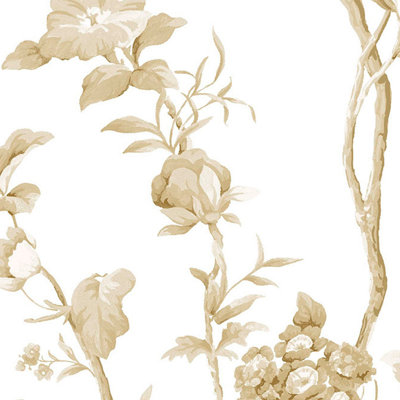  Floral Vine Russet Wallpaper