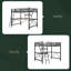 Lit mezzanine double en métal avec bureau et tablette-957448133