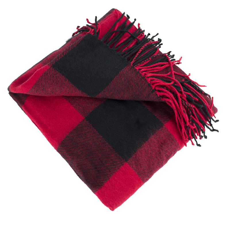 Hand Woven Throw Blanket, Red