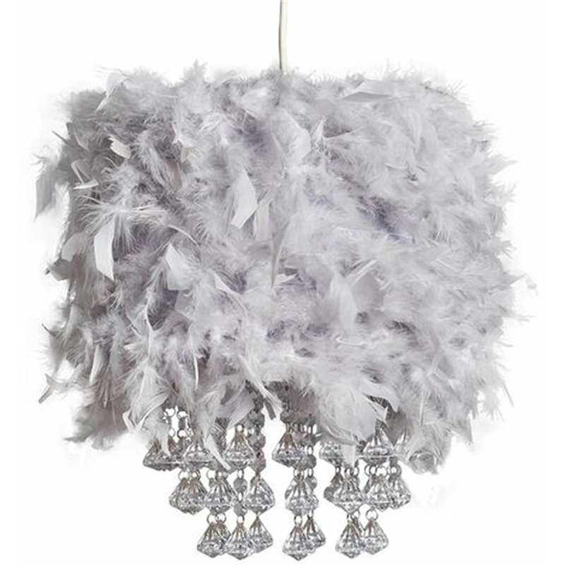Faux Leather Novelty Lamp Shade in Grey