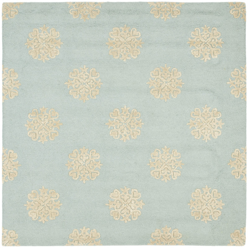 Tapis en laine touffeté à la main Candelo, Carré de 6 pi